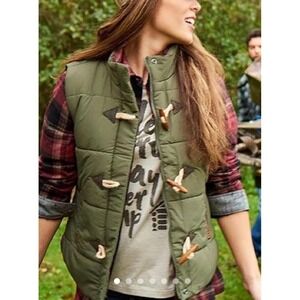 Legendary Puffer Toggle Vest Hunter Green Medium